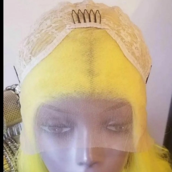 4x6 Canary Yellow Synthetic Lace Front - Picture 5 of 6